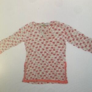 Kids' Apple Print V-Neck Shirt